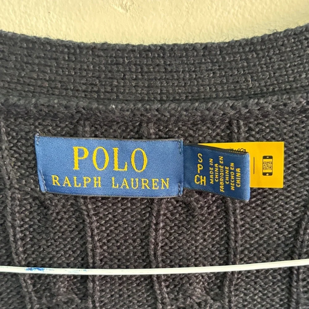 Polo Ralph Lauren logo-embroidered cable-knit cardigan